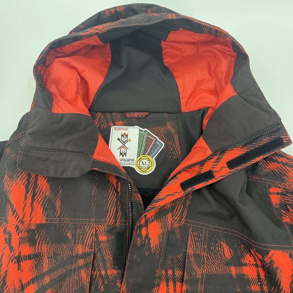 Burton Snowboard Dayride Arctic Jacket Men's XL Hooded Red Black Ski Snowboard